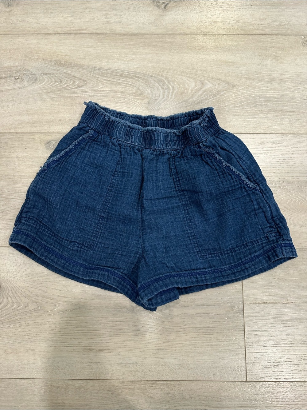 Aerie Navy Cotton Gauze High Waisted Shorts Size XS